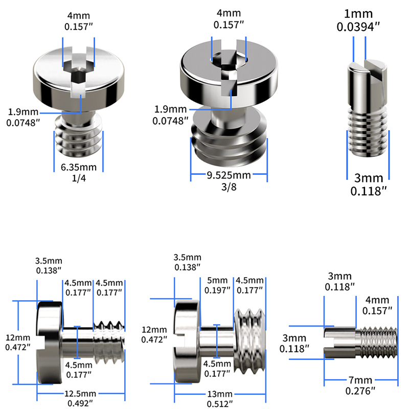 Fluid Head Tripod - Sekrup Kamera DSLR 1/4″-20 & 3/8″-16