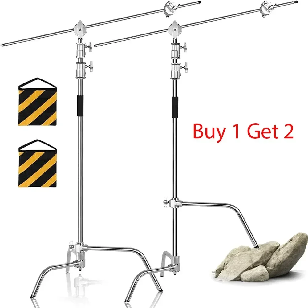 Photography Kit Pro - Kit Penyangga Lampu Stainless Steel Cross
