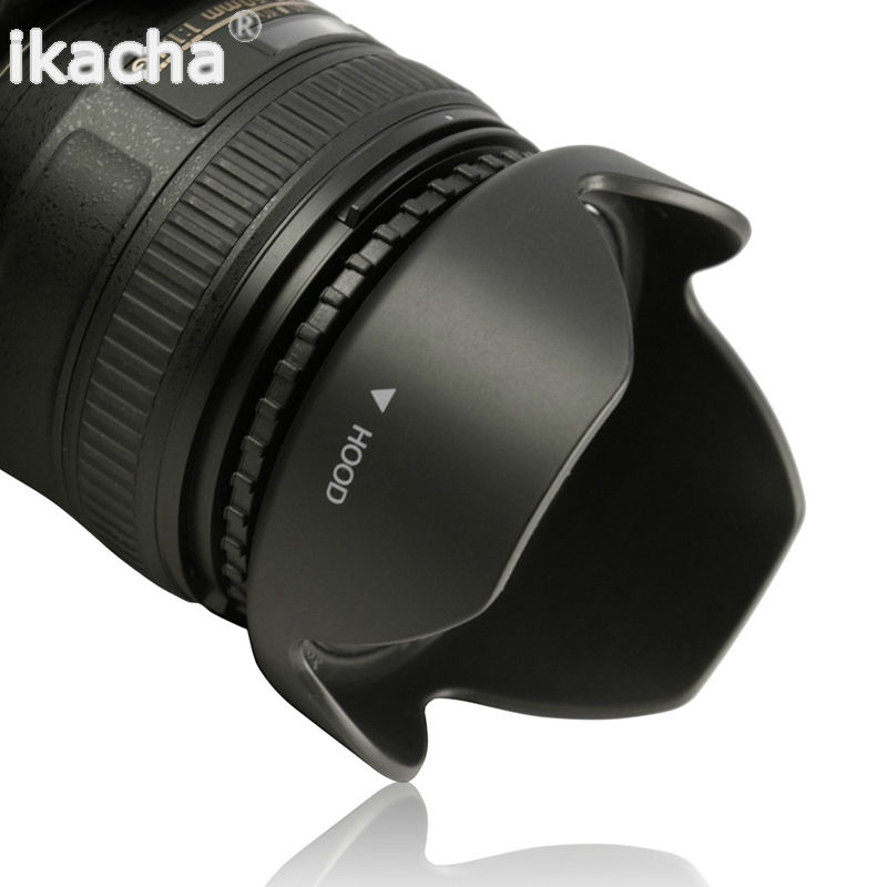 Lens Hood Petal - Hot 55mm reversible petal flower lens