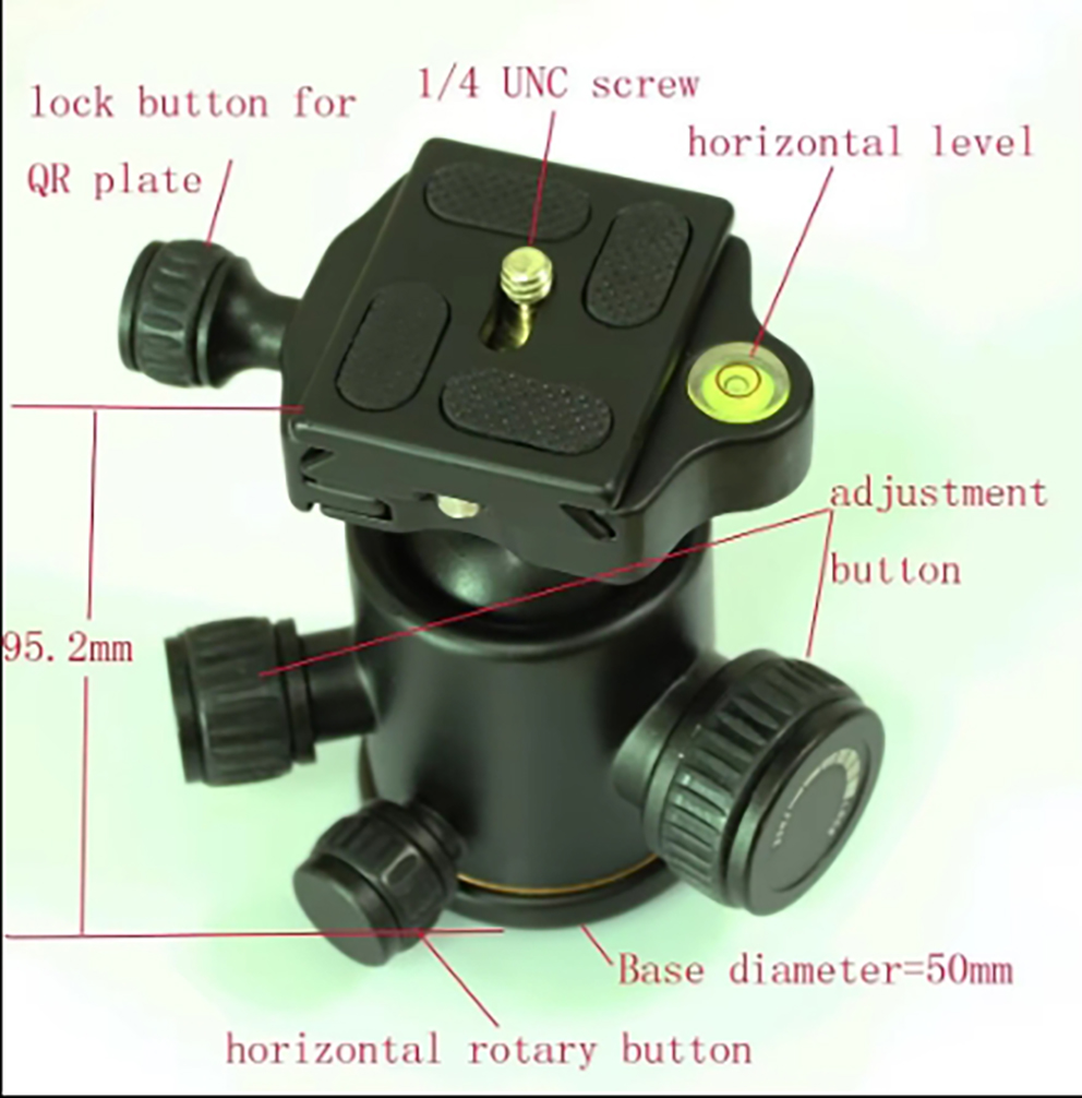 Fluid Head Tripod - Kamera Tripod Fotografi tugas Aluminium kepala
