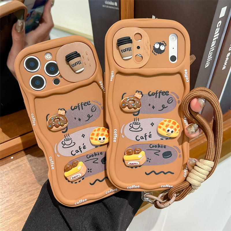 Camera Wrist Strap - Casing HP 3D Kartun Roti dengan