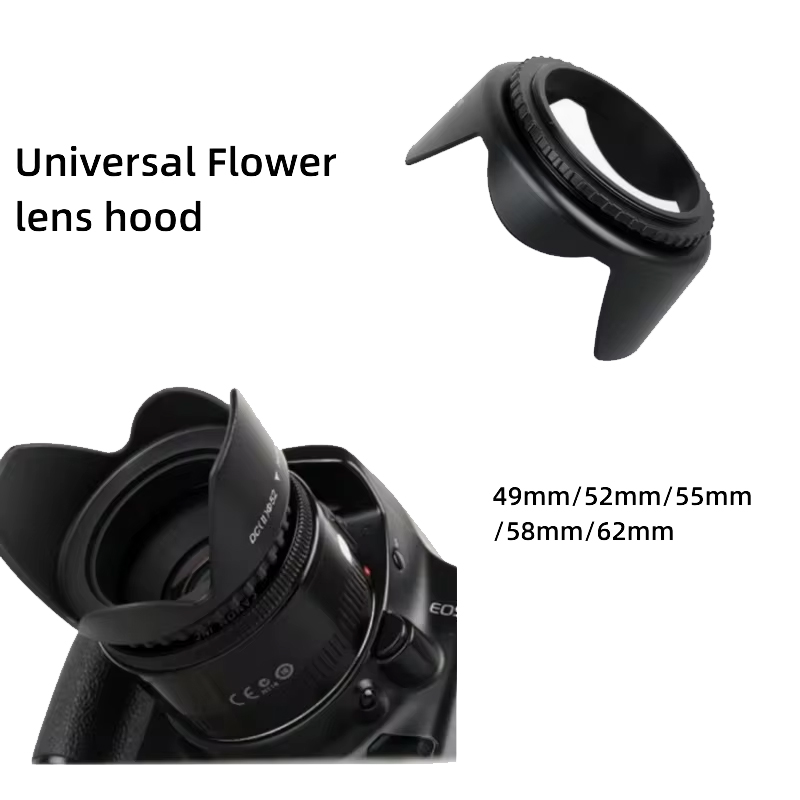 Tudung lensa bunga 49mm 52mm 5 - Lens Hood Petal ulasan dan harga