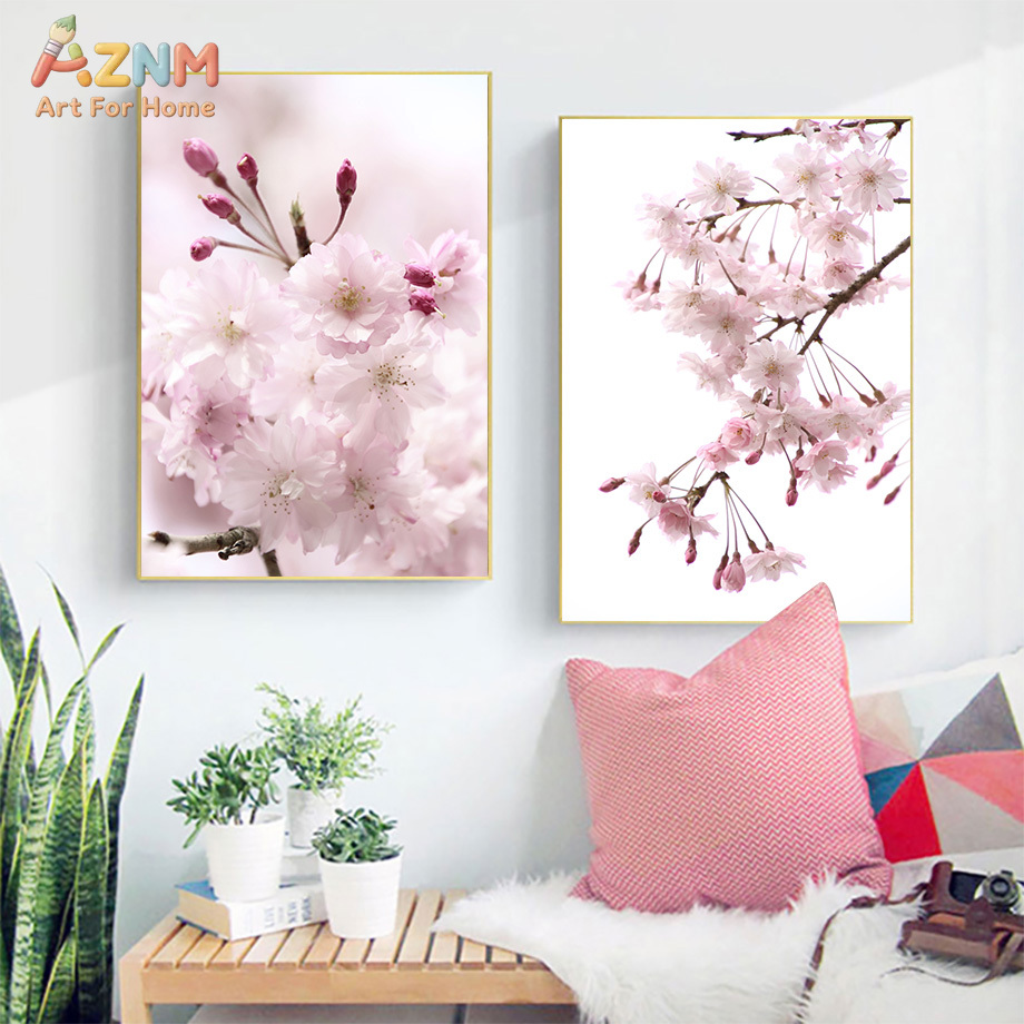 Seni Dinding Kanvas Bunga Saku - Photography Quotes ulasan dan harga