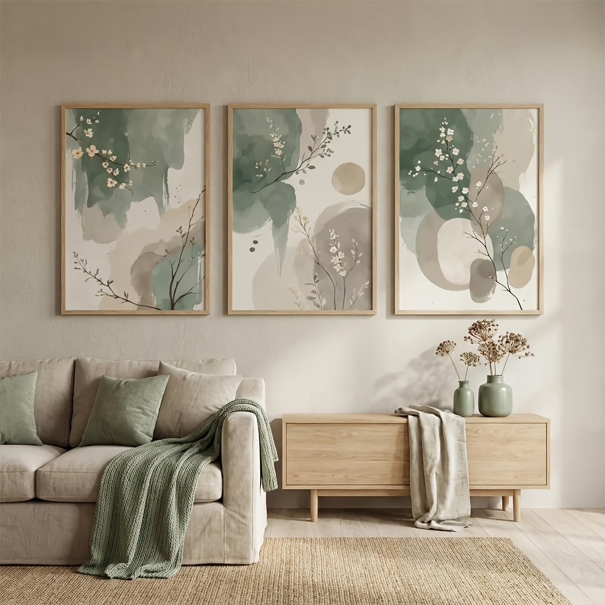 3 Buah Poster Kanvas Daun Hija - Photography Types ulasan dan harga