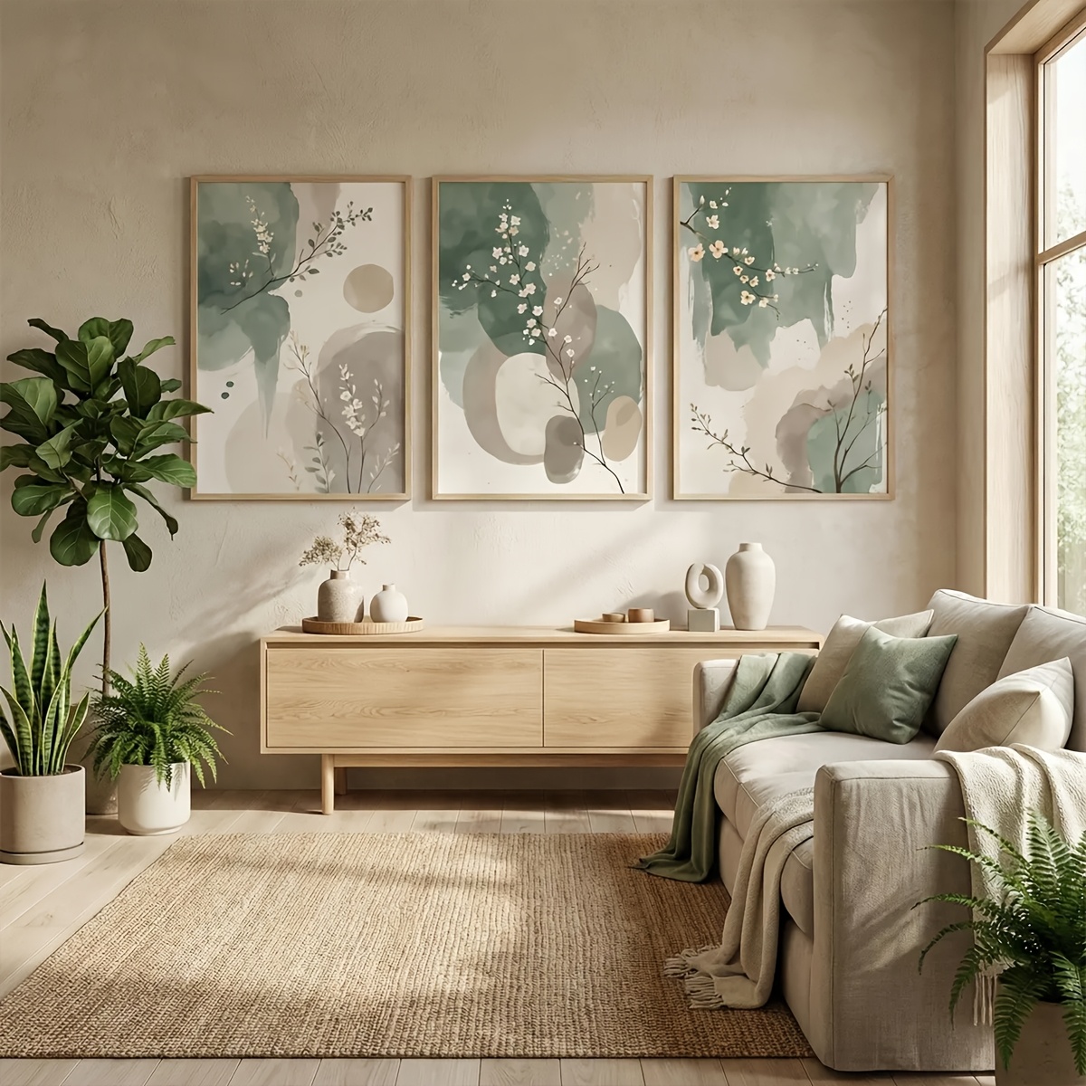 3 Buah Poster Kanvas Daun Hija - Photography Types ulasan dan harga