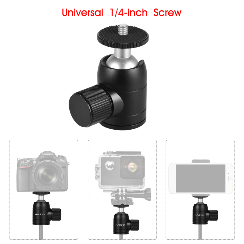 Andoer kepala bola Tripod 360  - Fluid Head Tripod ulasan dan harga