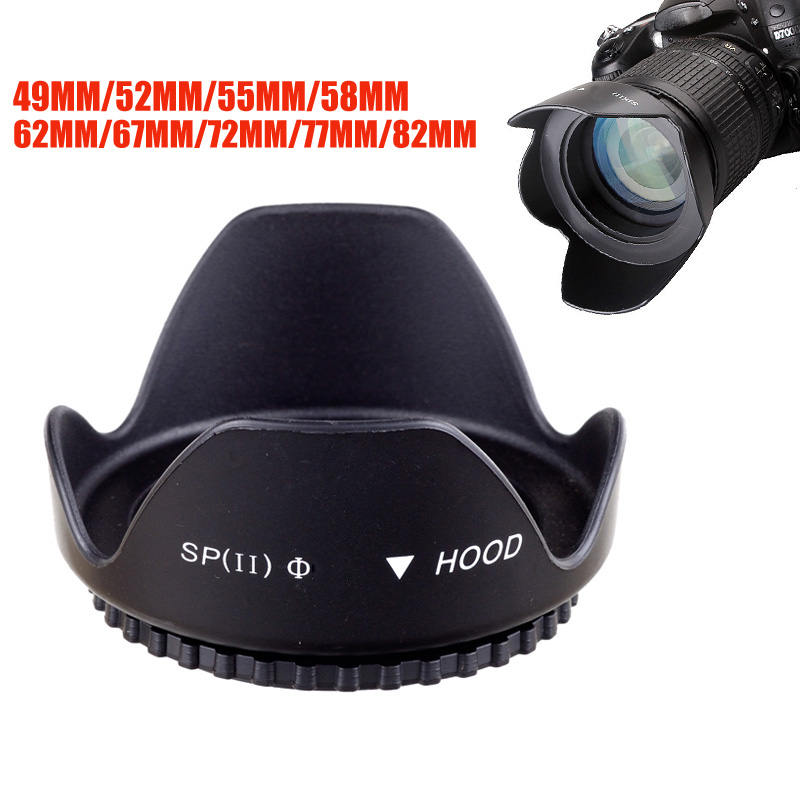 Kap lensa Universal, 49mm 52mm - Lens Hood Petal ulasan dan harga