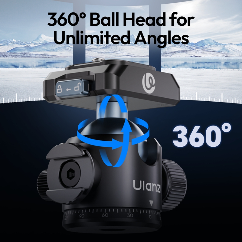 Ulanzi T100 Ball Head untuk Tr - Fluid Head Tripod ulasan dan harga