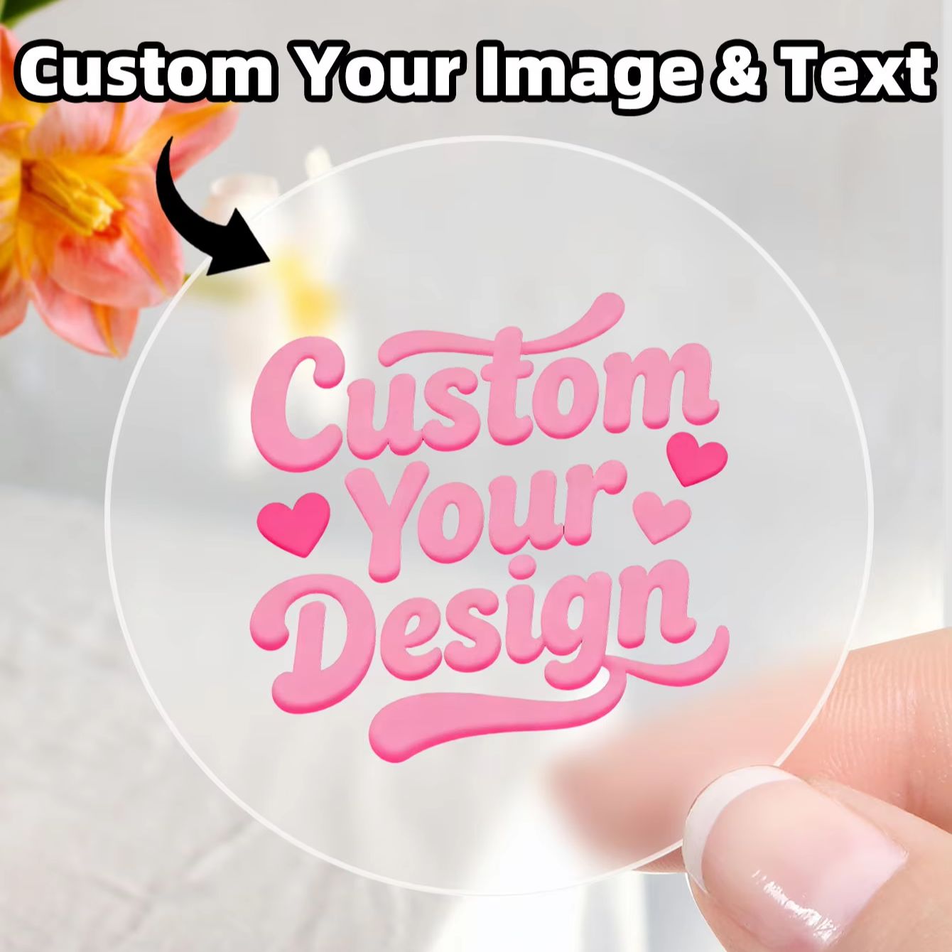 1-90PCS Stiker Bulat Transpara - Photography Types ulasan dan harga