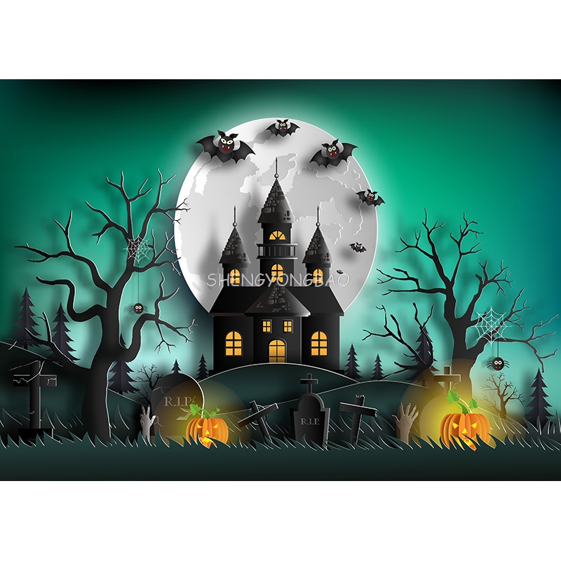 Latar belakang Halloween lente - Photography Backdrop Muslin ulasan dan harga